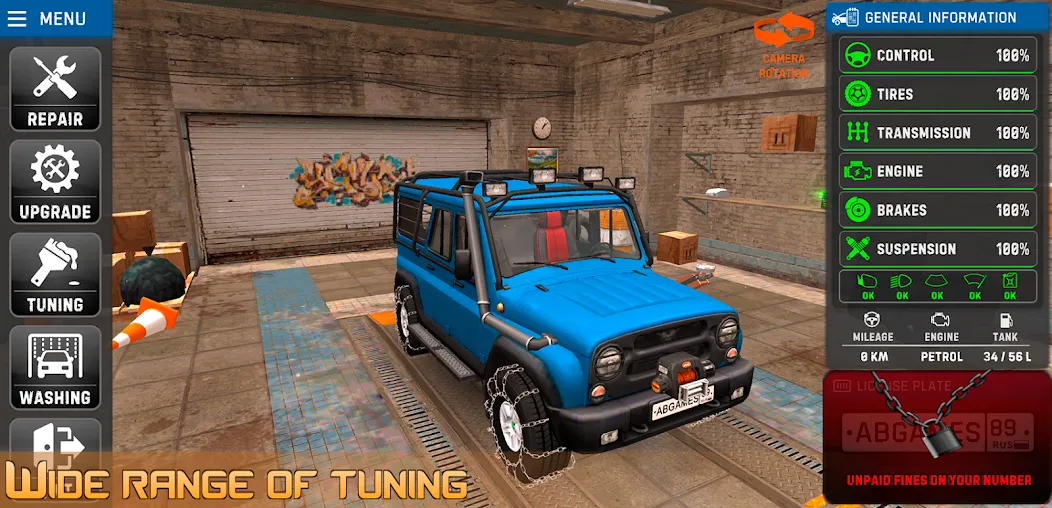 Russian Car Driver Uaz Hunter [МОД: Все открыто, Дополнительные деньги и Меню MOD] Screenshot 4