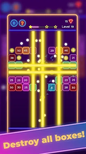 Brick Breaker - Neon Bricks [МОД: Все открыто, Дополнительные деньги и Меню MOD] Screenshot 3