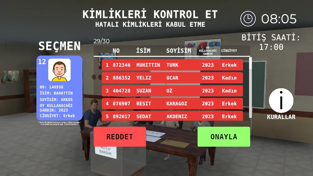 Seçim 2023 Müşahit oyunu [МОД: Много денег, Монет и Все открыто] Screenshot 3