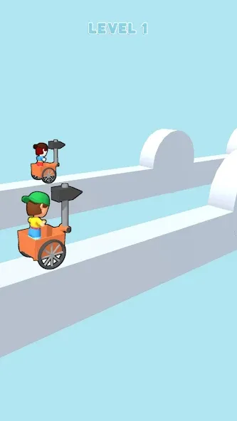 Hammer Race 3D (Хаммер Рейс 3D) [МОД: Меню, Бесконечные монеты и Открытые уровни] Screenshot 1