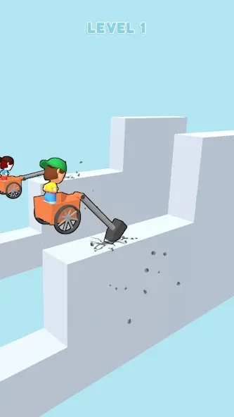 Hammer Race 3D (Хаммер Рейс 3D) [МОД: Меню, Бесконечные монеты и Открытые уровни] Screenshot 3