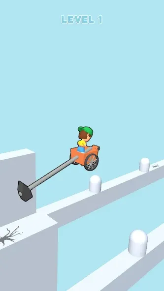 Hammer Race 3D (Хаммер Рейс 3D) [МОД: Меню, Бесконечные монеты и Открытые уровни] Screenshot 4