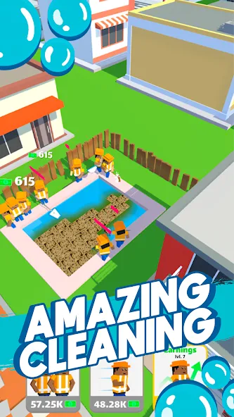 Cleaning Idle (Клининг Айдл) [МОД: Все открыто, Дополнительные деньги и Меню MOD] Screenshot 1