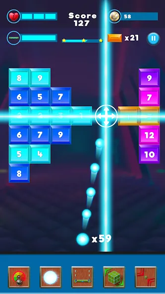 Brick Breaker- Bricks 3d Game (Бриксандболл) [МОД: Деньги, Монеты и Меню MOD] Screenshot 1