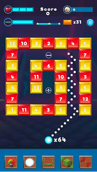 Brick Breaker- Bricks 3d Game (Бриксандболл) [МОД: Деньги, Монеты и Меню MOD] Screenshot 3