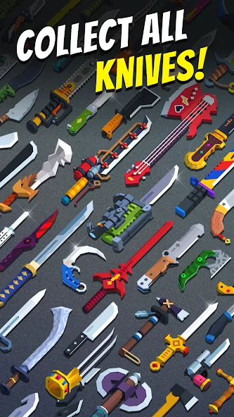 Flippy Knife: 3D flipping game (Флиппи Найф) [МОД: Бесконечные деньги, Монеты и Мега MOD] Screenshot 3