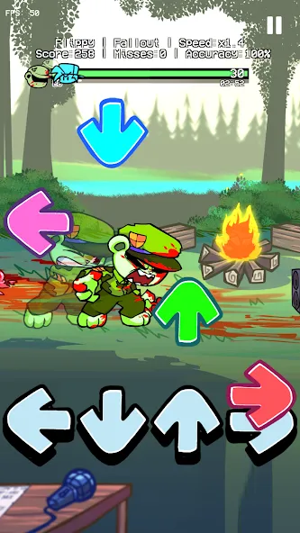 Flippy Flippin Out V1 Mod (ФНФ Флиппи Флиппинг Аут 1 Мод) [МОД: Все открыто, Дополнительные деньги и Меню MOD] Screenshot 1