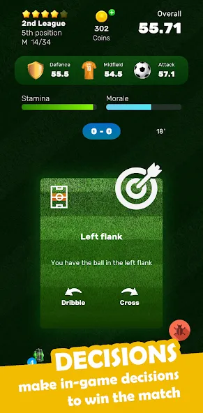Football Career Soccer Legend [МОД: Много денег, Монет и Все открыто] Screenshot 4