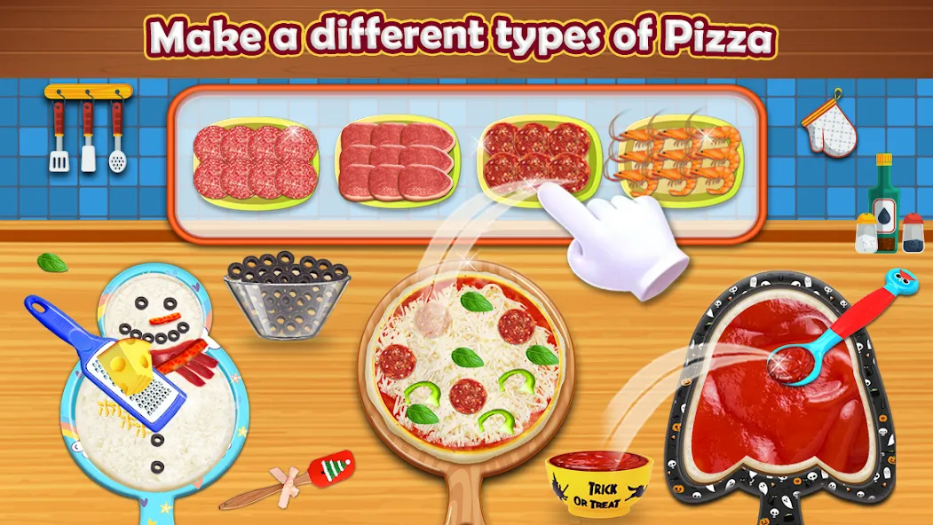 Pizza Maker - Cooking Games [МОД: Меню, Бесконечные монеты и Открытые уровни] Screenshot 1