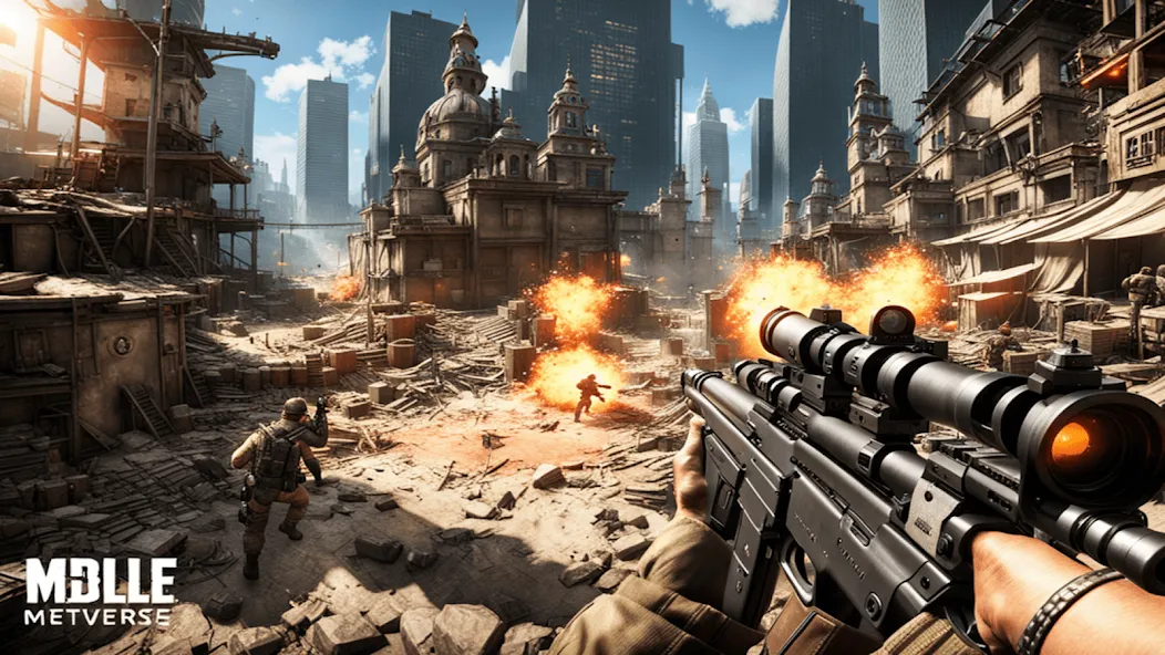 FPS Commando Shooting Games 3D [МОД: Много денег, Монет и Все открыто] Screenshot 1