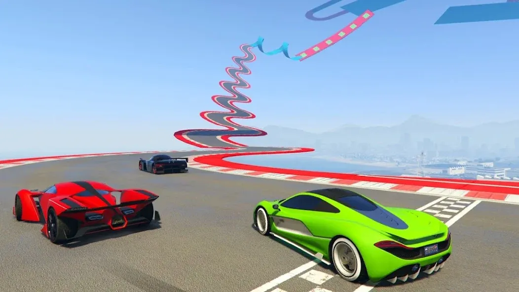 Mega Ramp Car Offline Games [МОД: Деньги, Монеты и Меню MOD] Screenshot 3
