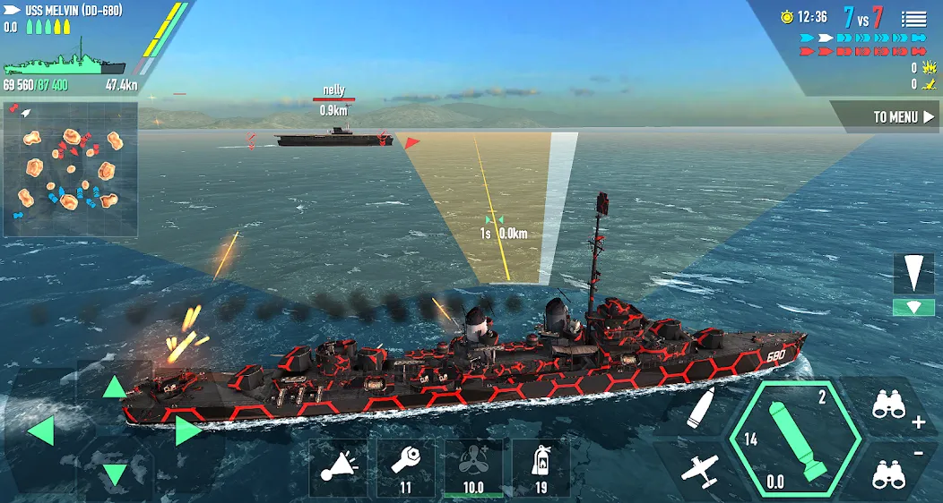 Battle of Warships: Online (Баттл оф Уоршипс) [МОД: Много монет, Открытые уровни и Мега MOD] Screenshot 2