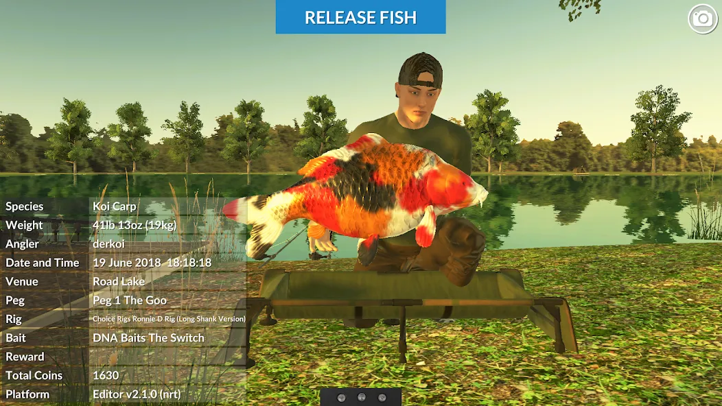 Carp Fishing Simulator (Карп Фишинг Симулятор) [МОД: Деньги, Монеты и Меню MOD] Screenshot 1
