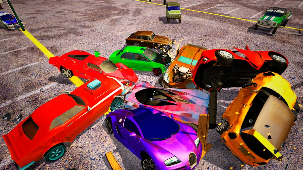 Demolition Derby Mad Car Crash (Дерби Деструкция Симулятор) [МОД: Меню, Бесконечные монеты и Открытые уровни] Screenshot 2