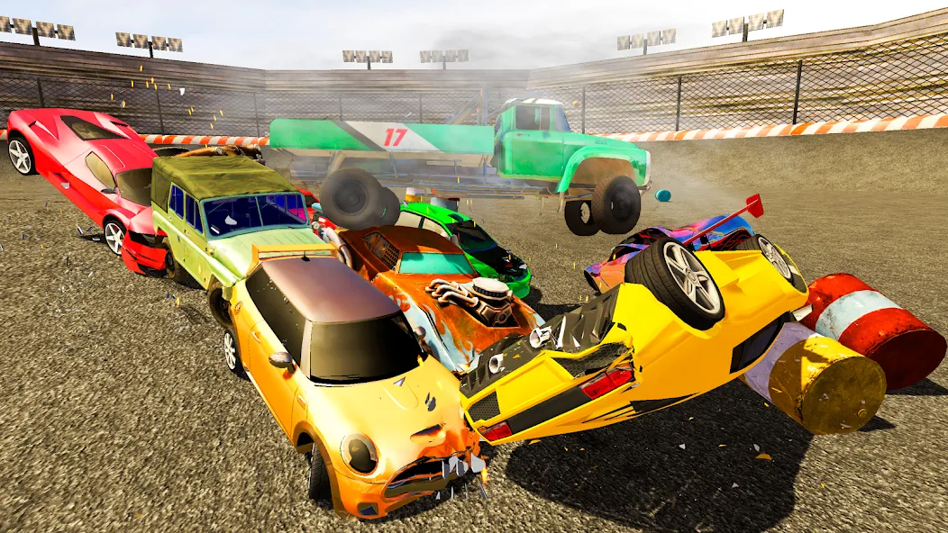 Demolition Derby Mad Car Crash (Дерби Деструкция Симулятор) [МОД: Меню, Бесконечные монеты и Открытые уровни] Screenshot 3