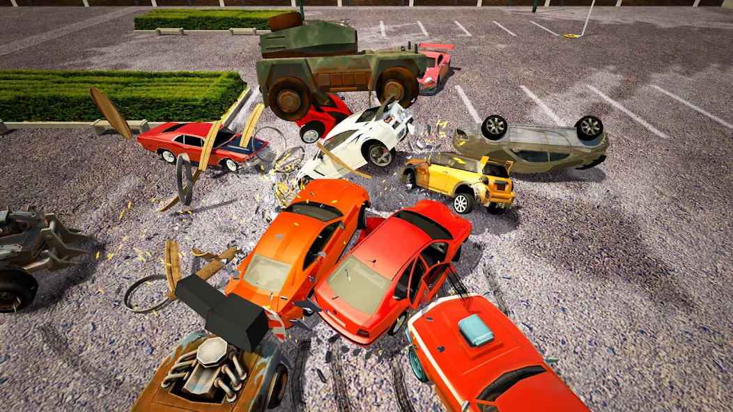 Demolition Derby Mad Car Crash (Дерби Деструкция Симулятор) [МОД: Меню, Бесконечные монеты и Открытые уровни] Screenshot 4