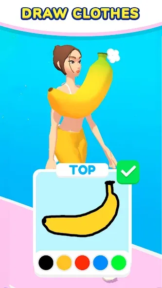 Draw Dress! [МОД: Все открыто, Дополнительные деньги и Меню MOD] Screenshot 1