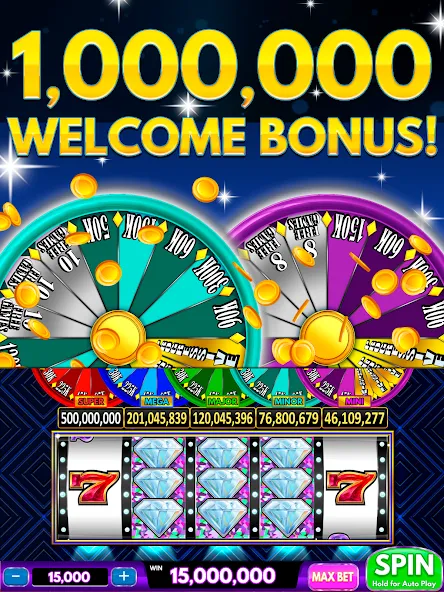 Spin Vegas Slots: Slot Games (Спин Вегас слоты) [МОД: Бесконечные деньги, Монеты и Мега MOD] Screenshot 1