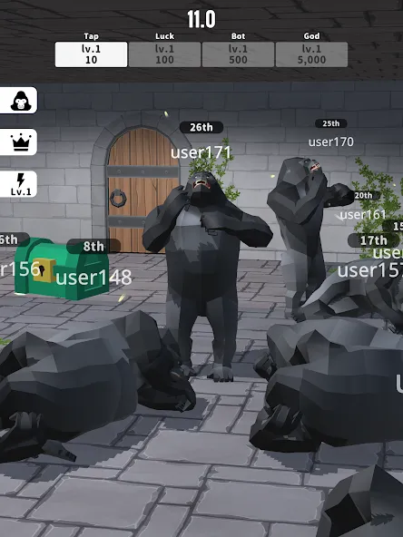 Gorilla Clicker (Горилла кликер) [МОД: Бесконечные деньги, Монеты и Мега MOD] Screenshot 3