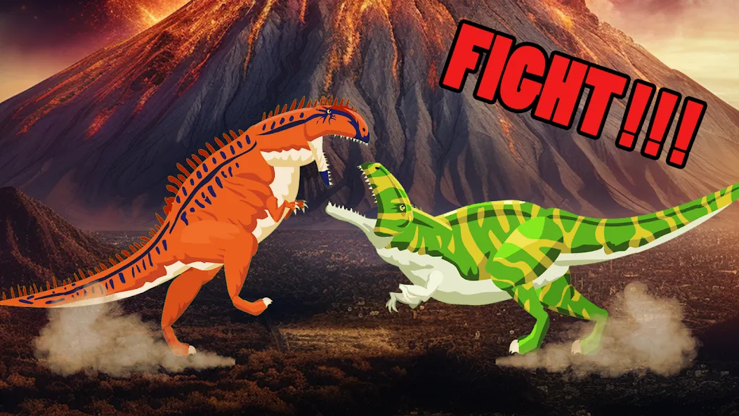 T-Rex Fights More Dinosaurs [МОД: Бесконечные деньги, Монеты и Мега MOD] Screenshot 3