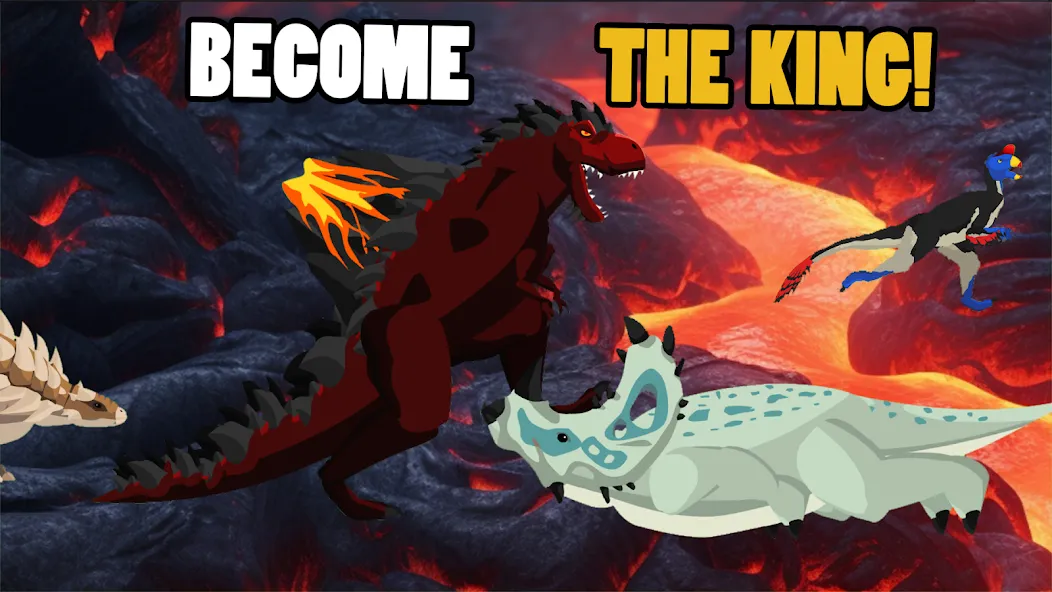 T-Rex Fights More Dinosaurs [МОД: Бесконечные деньги, Монеты и Мега MOD] Screenshot 4