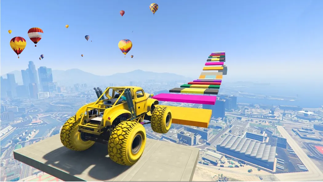 Monster Truck Car Game 3d (Монстр Трак Стант) [МОД: Деньги, Монеты и Меню MOD] Screenshot 2