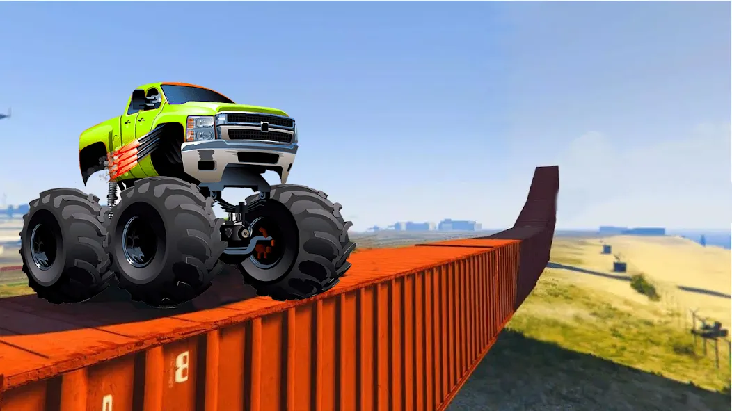Monster Truck Car Game 3d (Монстр Трак Стант) [МОД: Деньги, Монеты и Меню MOD] Screenshot 3