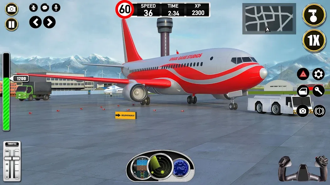 Plane Pilot Flight Simulator (Плейн Пилот Флайт Симулятор) [МОД: Меню, Бесконечные монеты и Открытые уровни] Screenshot 5