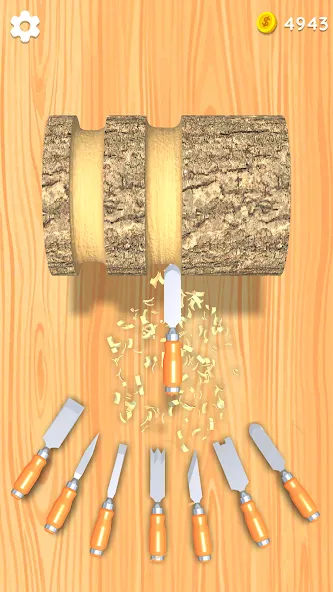 Wood Turning 3D - Carving Game [МОД: Бесконечные деньги, Монеты и Мега MOD] Screenshot 1