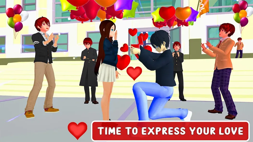 Anime High School Love Story [МОД: Меню, Бесконечные монеты и Открытые уровни] Screenshot 5