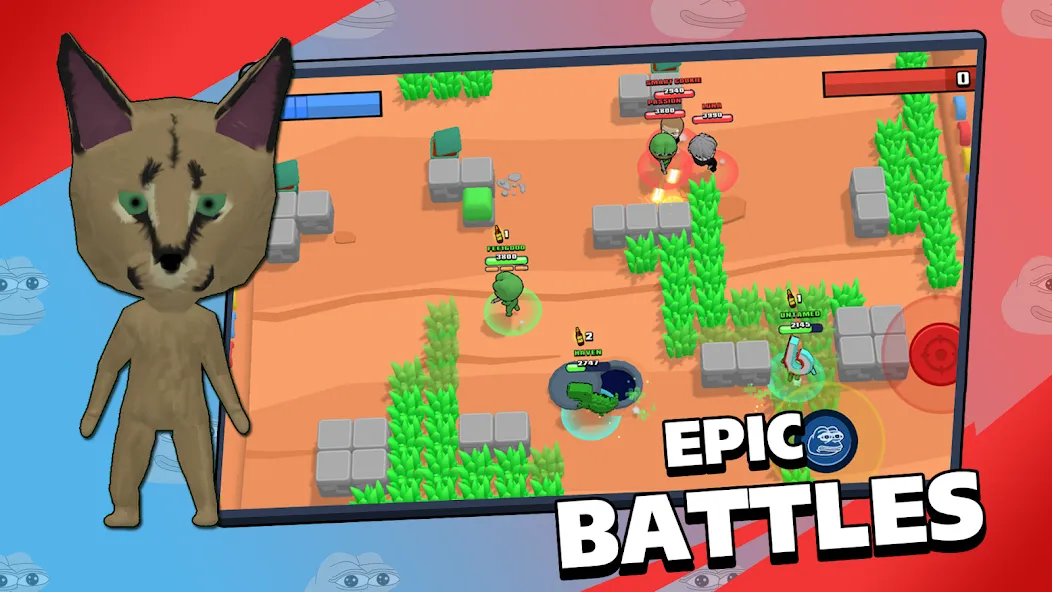 Brawl Memes - Meme Battle (Броул Мимс) [МОД: Много монет, Открытые уровни и Мега MOD] Screenshot 1