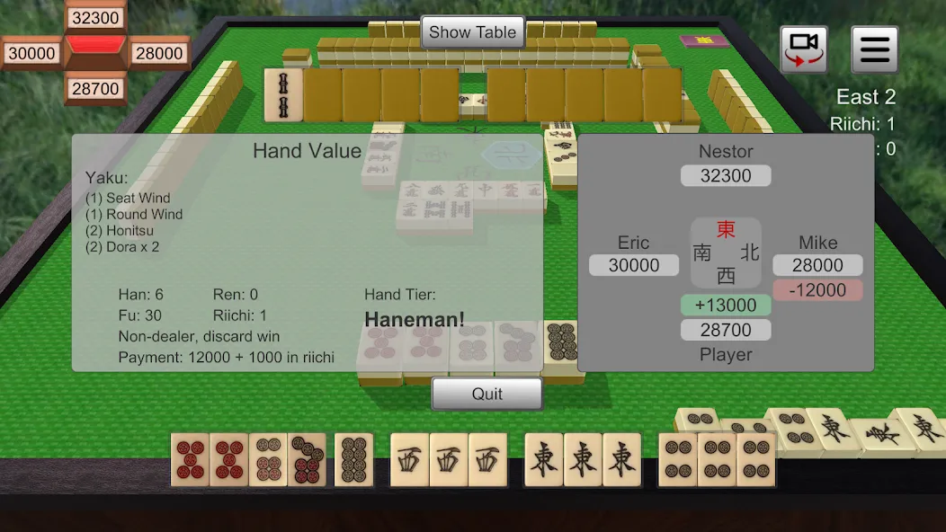Riichi Mahjong (Риичи Маджонг) [МОД: Много монет, Открытые уровни и Мега MOD] Screenshot 4