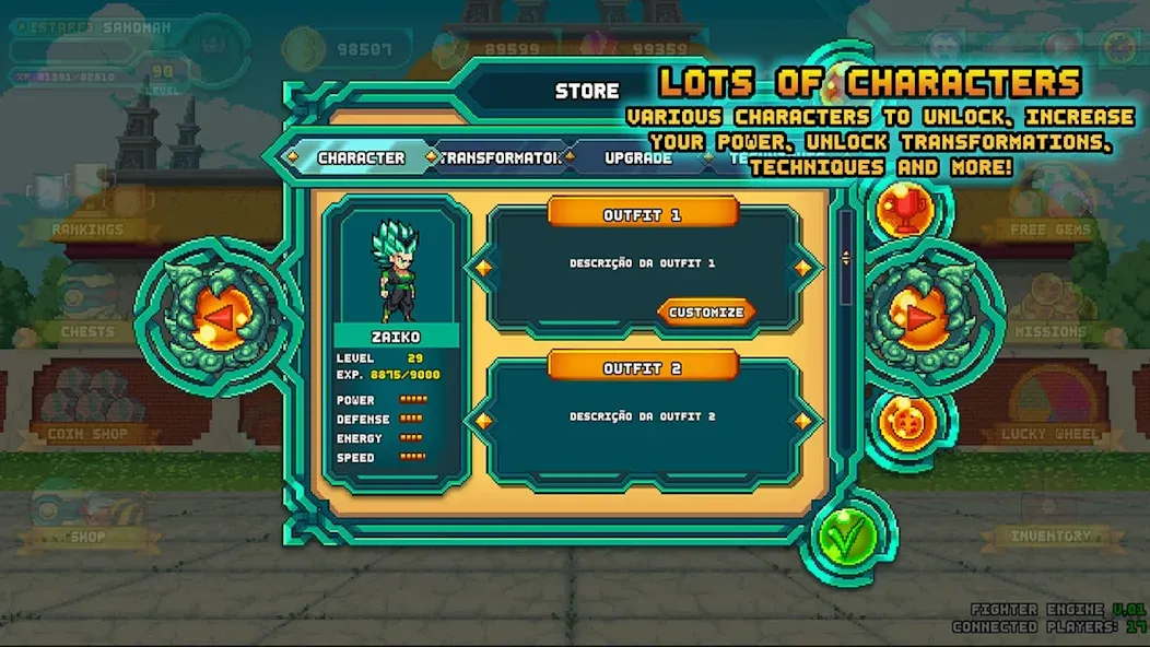 XENO BALL: LEGENDS WARRIORS (Ксено болл) [МОД: Много денег, Монет и Все открыто] Screenshot 4