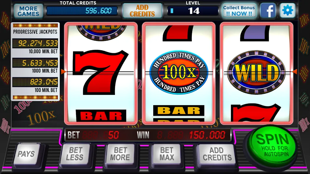 777 Slots Casino Classic Slots (Слоты Казино Классические Слоты) [МОД: Все открыто, Дополнительные деньги и Меню MOD] Screenshot 1