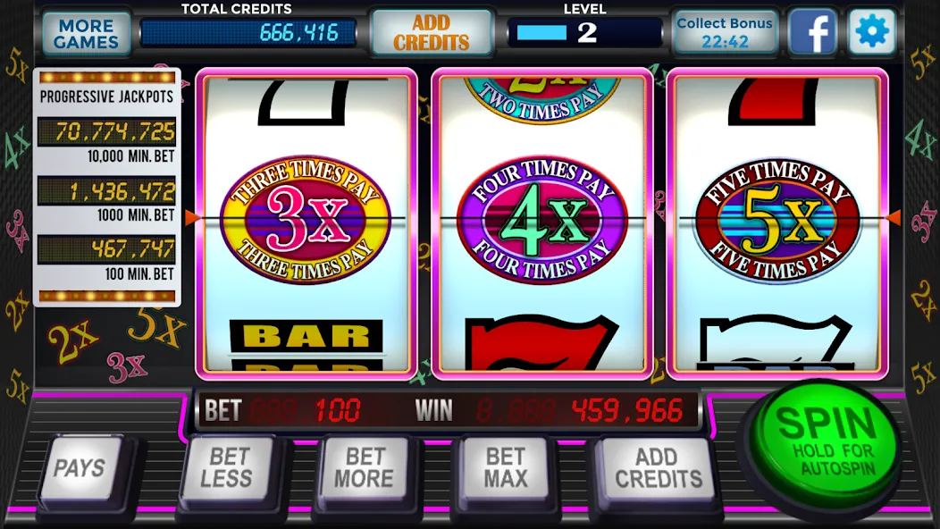 777 Slots Casino Classic Slots (Слоты Казино Классические Слоты) [МОД: Все открыто, Дополнительные деньги и Меню MOD] Screenshot 3