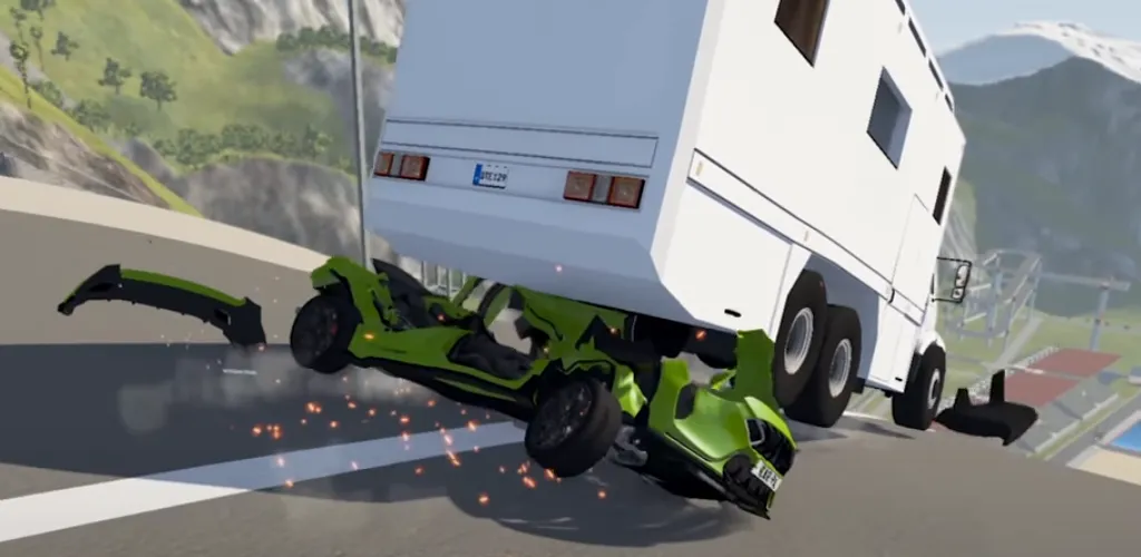 Realistic Car Crash Simulator [МОД: Деньги, Монеты и Меню MOD] Screenshot 3