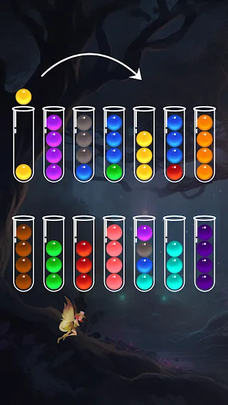 Ball Sort - Color Puzzle Game (Болл Сорт) [МОД: Много монет, Открытые уровни и Мега MOD] Screenshot 1