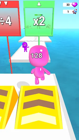 Man Runner 2048: Run and Merge (Мэн Раннер 2048) [МОД: Меню, Бесконечные монеты и Открытые уровни] Screenshot 2
