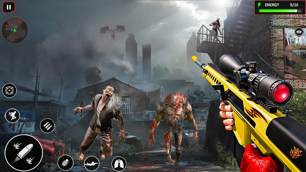 Sniper Zombie Shooting (Зомби стреляющая оффлайн игра) [МОД: Деньги, Монеты и Меню MOD] Screenshot 1