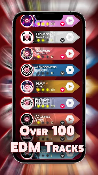 Dash'n'Beat - EDM Rhythm game [МОД: Много денег, Монет и Все открыто] Screenshot 1