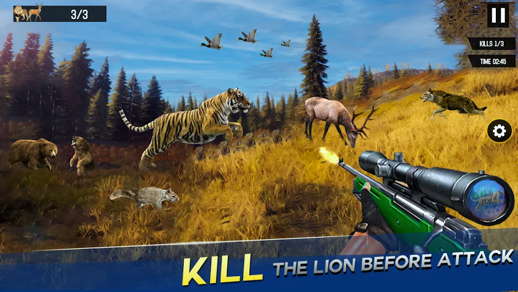 Sniper Animal Deer Hunter Game (Снайперские игры на животных) [МОД: Много монет, Открытые уровни и Мега MOD] Screenshot 3