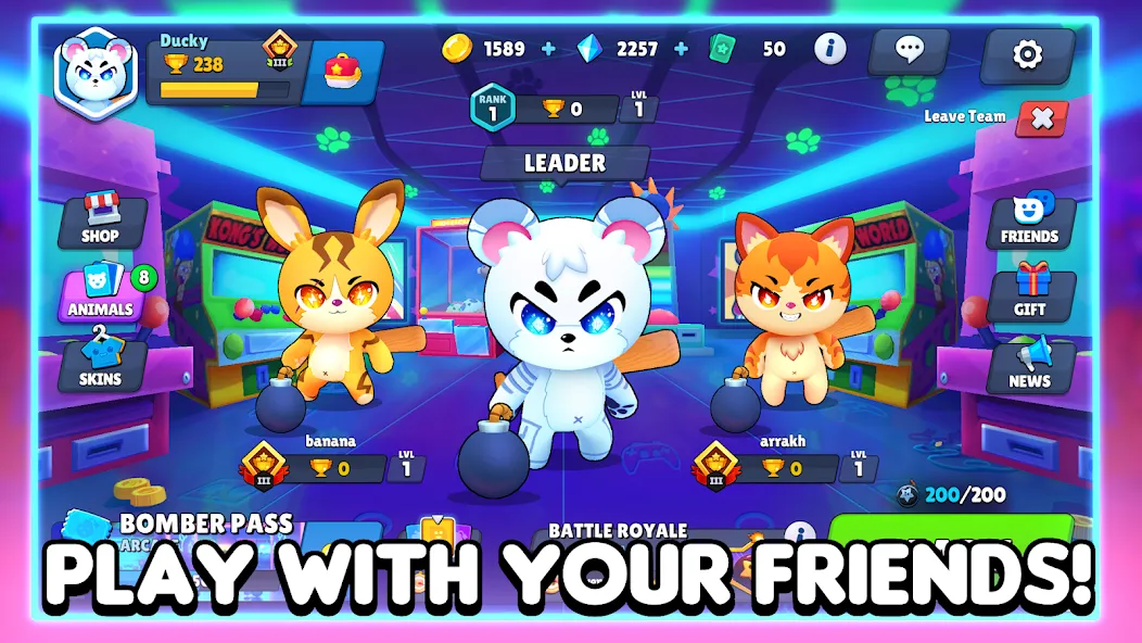 Bombergrounds: Reborn (Бомберграундс) [MOD: Все разблокировано] - Скриншот 1