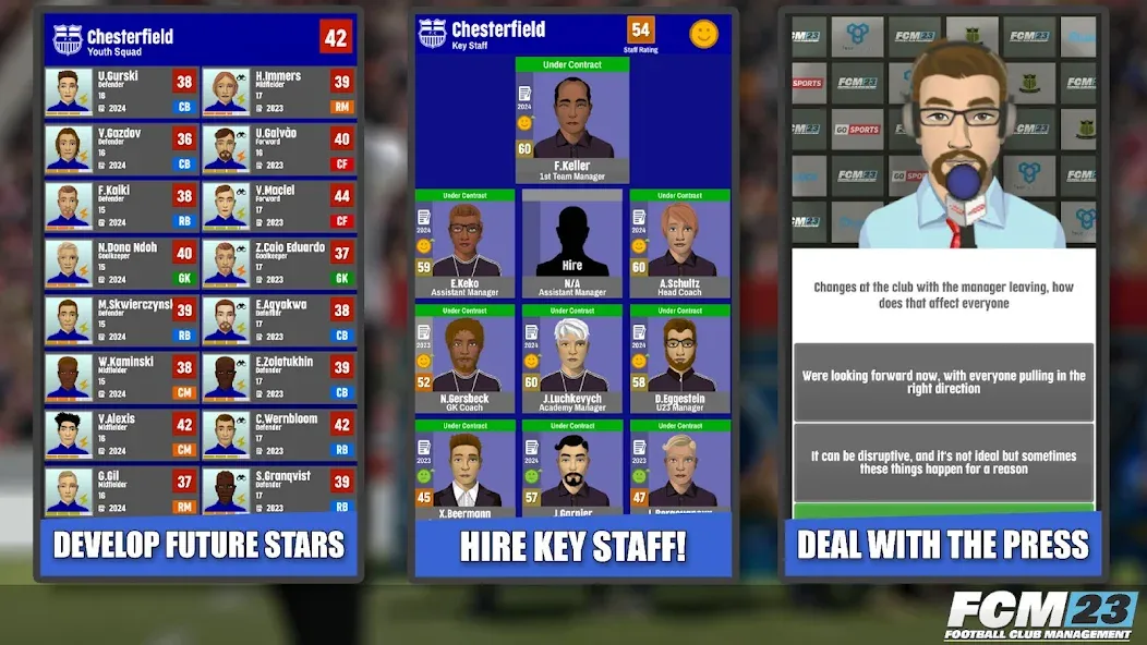 FCM23 Soccer Club Management (Футбольное клубное управление 2023) [МОД: Деньги, Монеты и Меню MOD] Screenshot 4