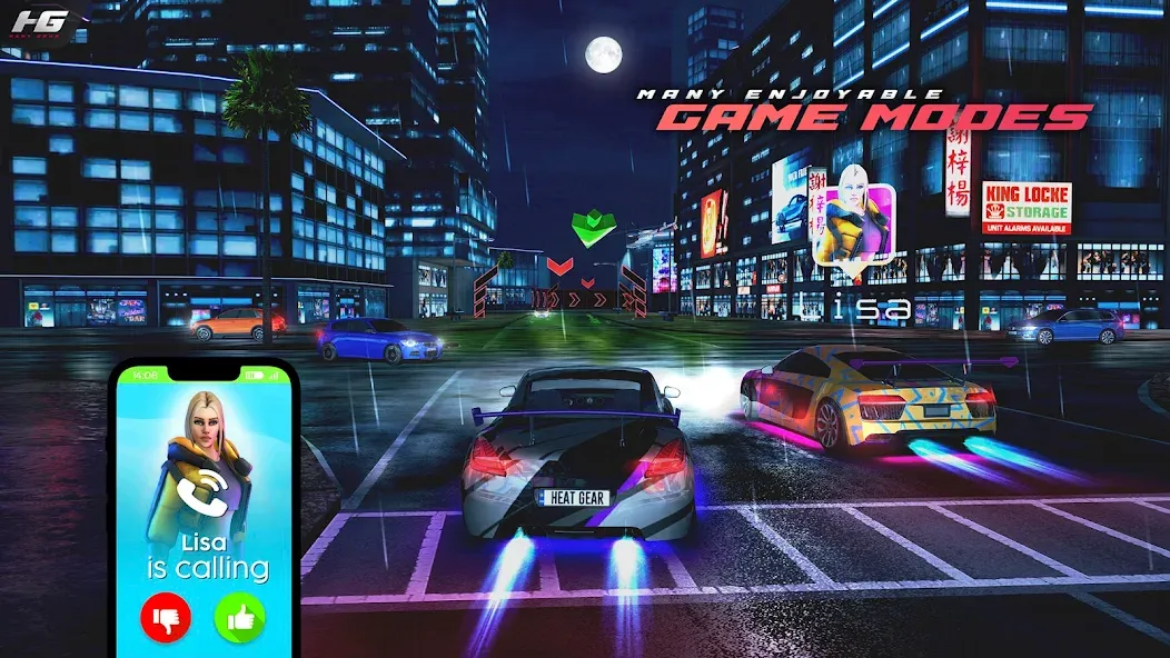 Heat Gear - Race & Drift World (Хит Гир) [МОД: Деньги, Монеты и Меню MOD] Screenshot 2