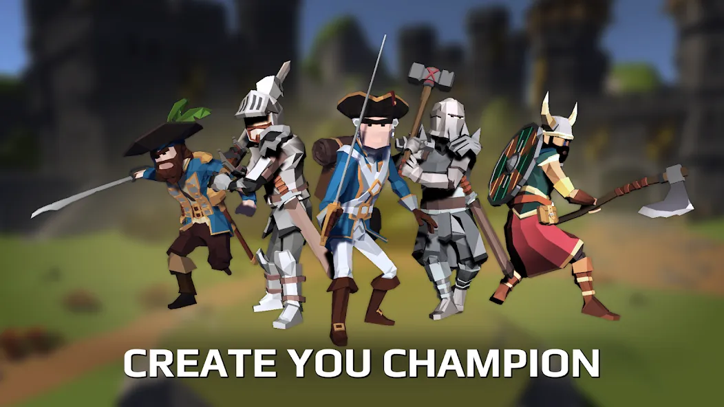 Slash Polygon: Medieval PVP (Слэш Полигон Онлайн ПВП арена) [МОД: Меню, Бесконечные монеты и Открытые уровни] Screenshot 5