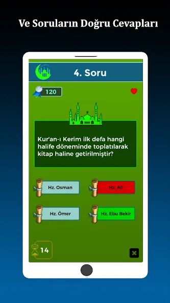 İslami Bilgi Yarışması [МОД: Все открыто, Дополнительные деньги и Меню MOD] Screenshot 3