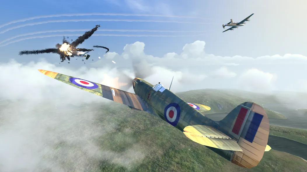 Warplanes: WW2 Dogfight (Варплейнс) [МОД: Меню, Бесконечные монеты и Открытые уровни] Screenshot 1