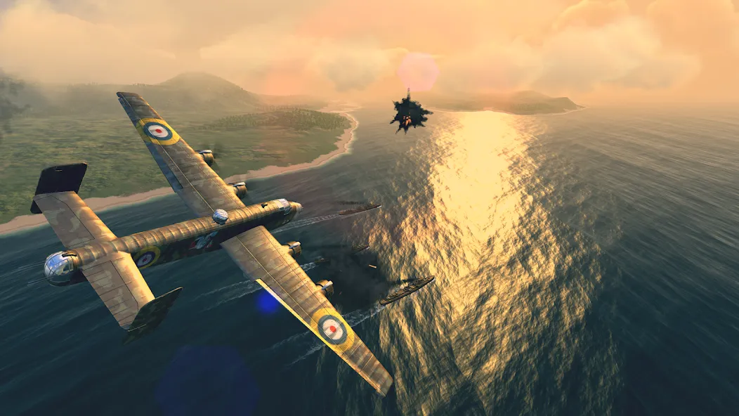 Warplanes: WW2 Dogfight (Варплейнс) [МОД: Меню, Бесконечные монеты и Открытые уровни] Screenshot 3