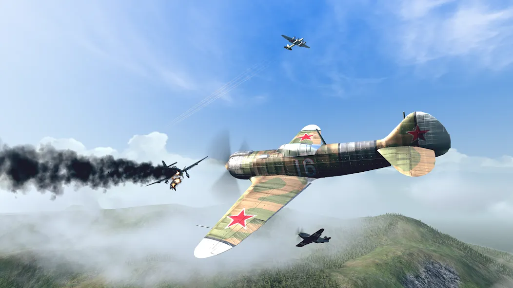 Warplanes: WW2 Dogfight (Варплейнс) [МОД: Меню, Бесконечные монеты и Открытые уровни] Screenshot 5