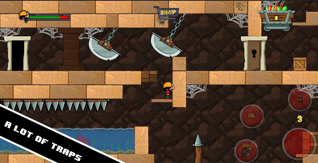Dan the Dungeon Digger (Дэн Данжн Диггер) [МОД: Меню, Бесконечные монеты и Открытые уровни] Screenshot 1
